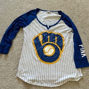 PINK brewers shirt L